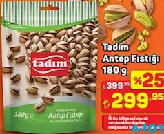 TADIM ANTEP FISTIĞI 180 G fiyat ve kampanya bilgisi
